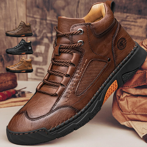 Botas Masculinas De Cuero Hechas A Mano Vanthea