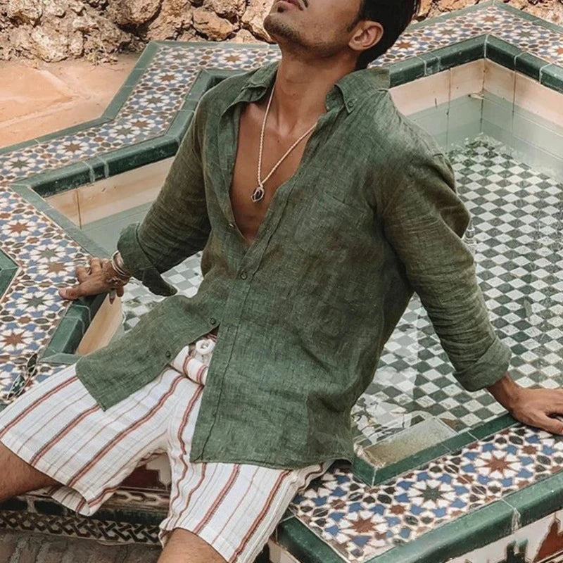 Camisa de manga larga para hombre ligera y transpirable Vanthea