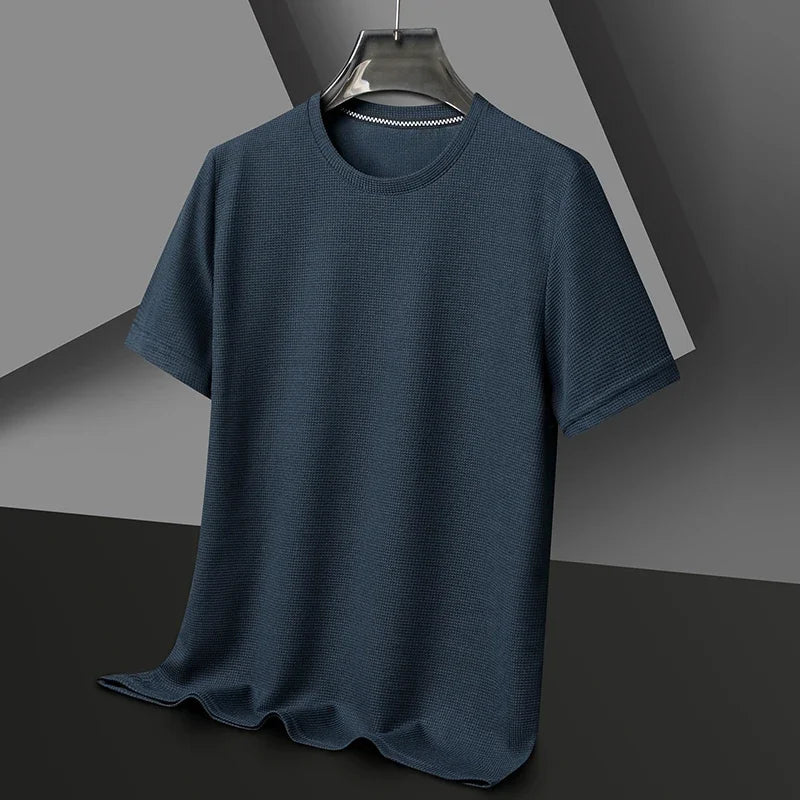 Camiseta de manga corta para hombre con tejido tipo waffle de Vanthea