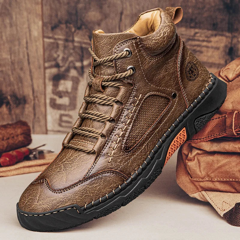 Botas Masculinas De Cuero Hechas A Mano Vanthea