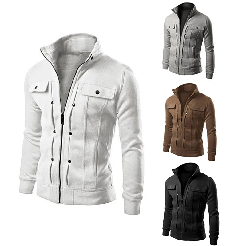 Chaqueta Masculina Con Cremallera Casual Viaje Vanthea