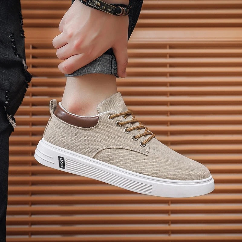 Zapatillas Masculinas De Lona Transpirables Casual Vanthea