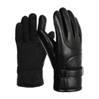 Guantes Masculinos De Cuero Táctiles Impermeables Invierno Vanthea