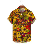 Camisa de manga corta para hombre con estampado de girasoles de Vanthea